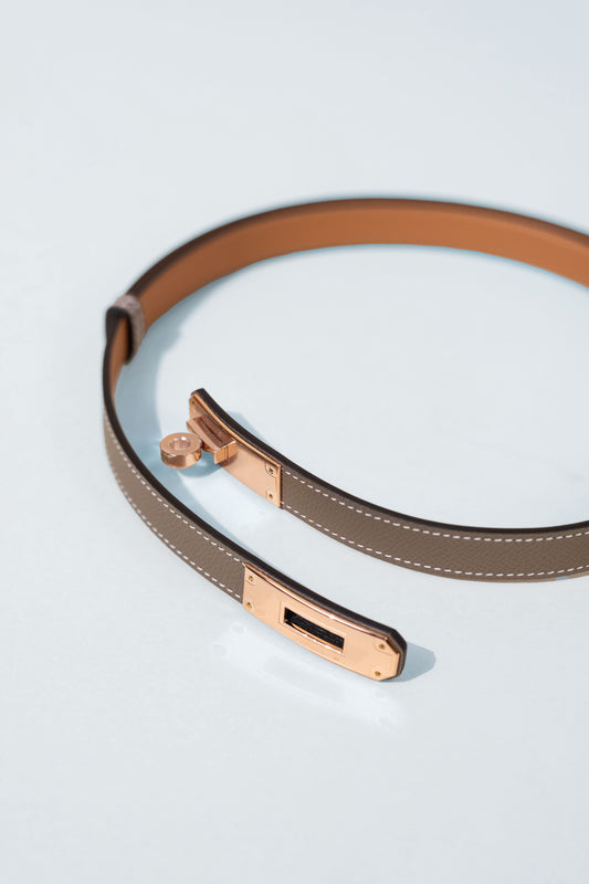 Hermès Kelly Belt in Etoupe RGHW