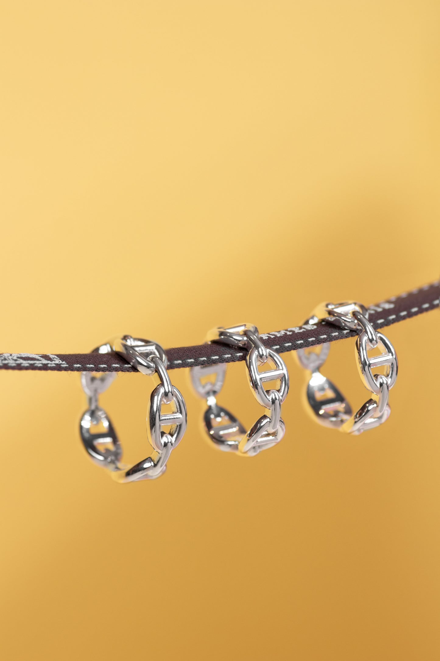 هيرميس Chaine D'ancre Multichaines Ring وخاتم Enchainee