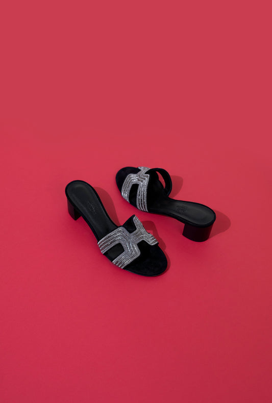 Hermès Black Oasis Sandals