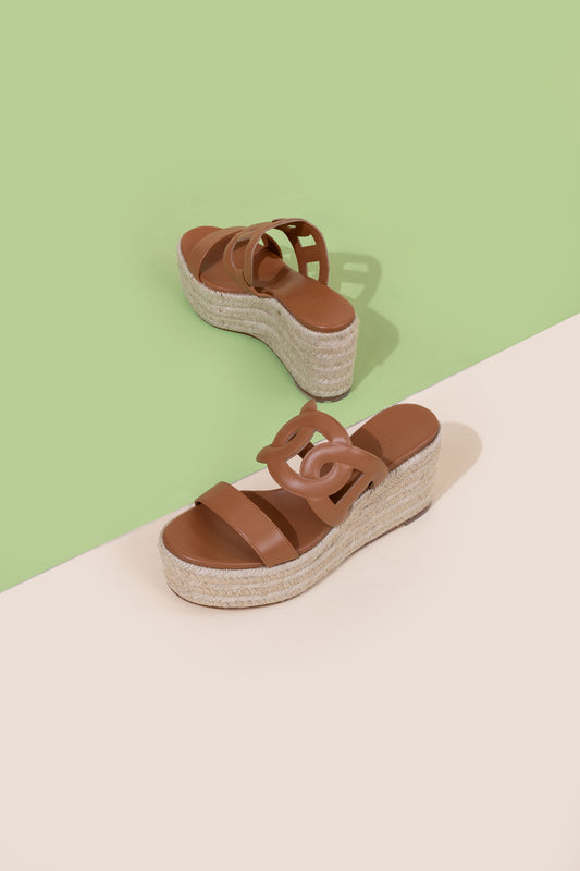 Hermès Epopee Espadrille Gold Sandals