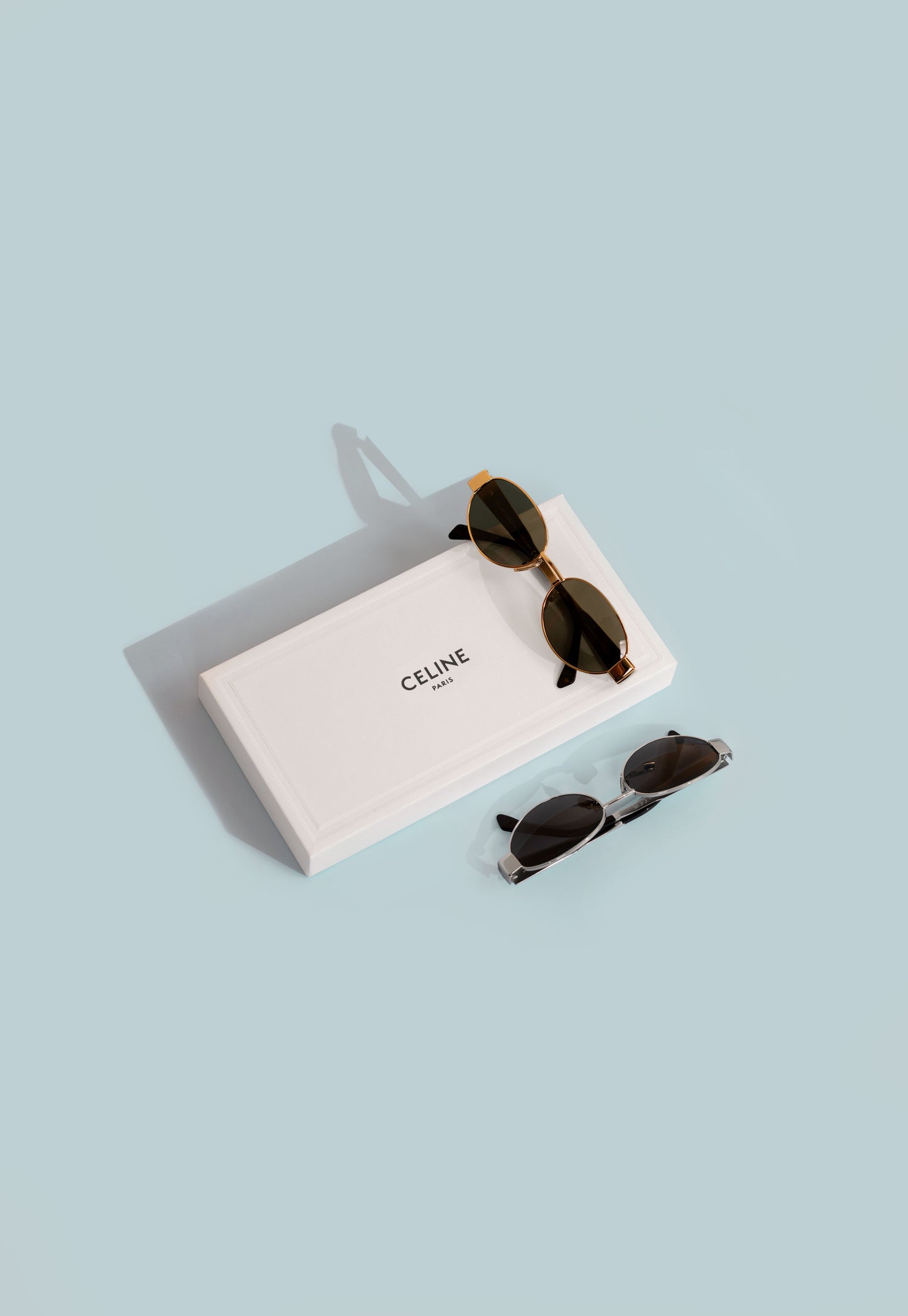 Celine Triomphe Metal Sunglasses in GHW & PHW