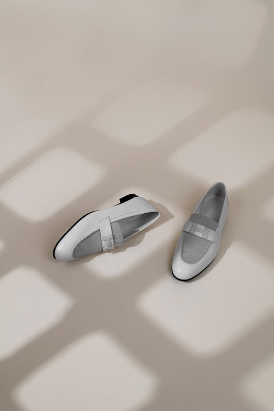 Hermès Paris Loafers in White PHW