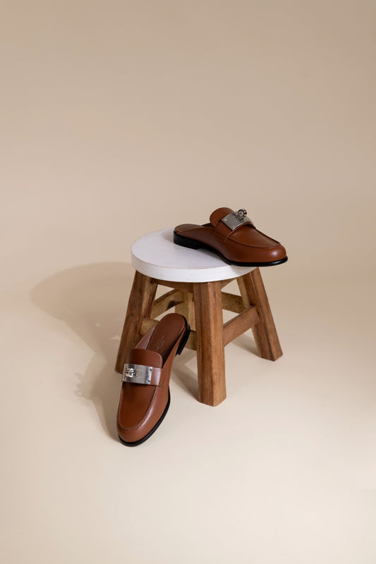 Hermès Lota Mule in Gold PHW
