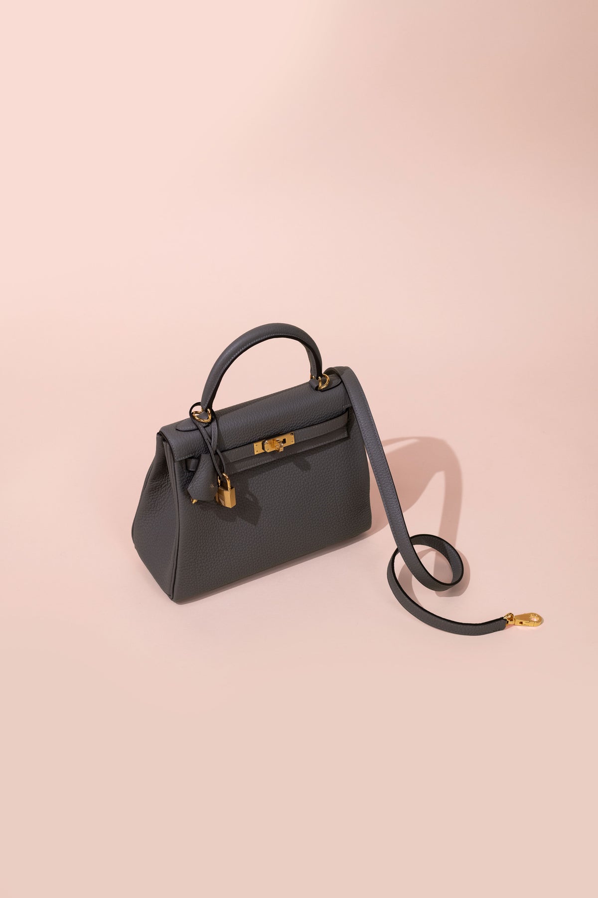 Hermès Kelly 25 Togo in Gris Meyer GHW