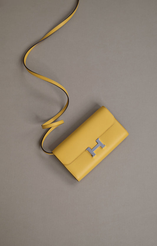 Hermès Constance To Go Wallet Evercolor Sun PHW
