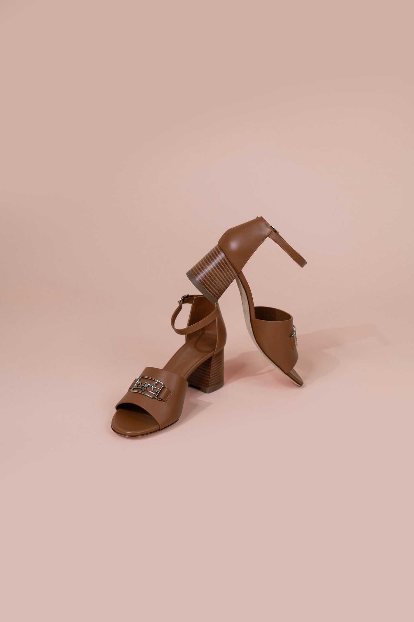 Hermès Viaggio 60 Gold Sandals