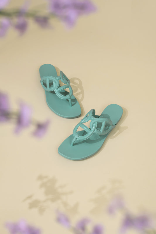 Hermès Egerie Sandals in Vert Embrun