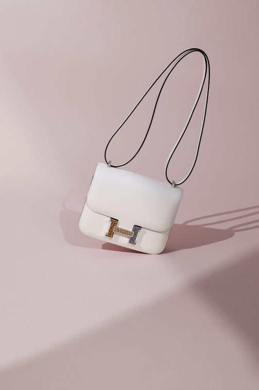 Hermès Mini Constance 18 Nata with Exotic Buckle