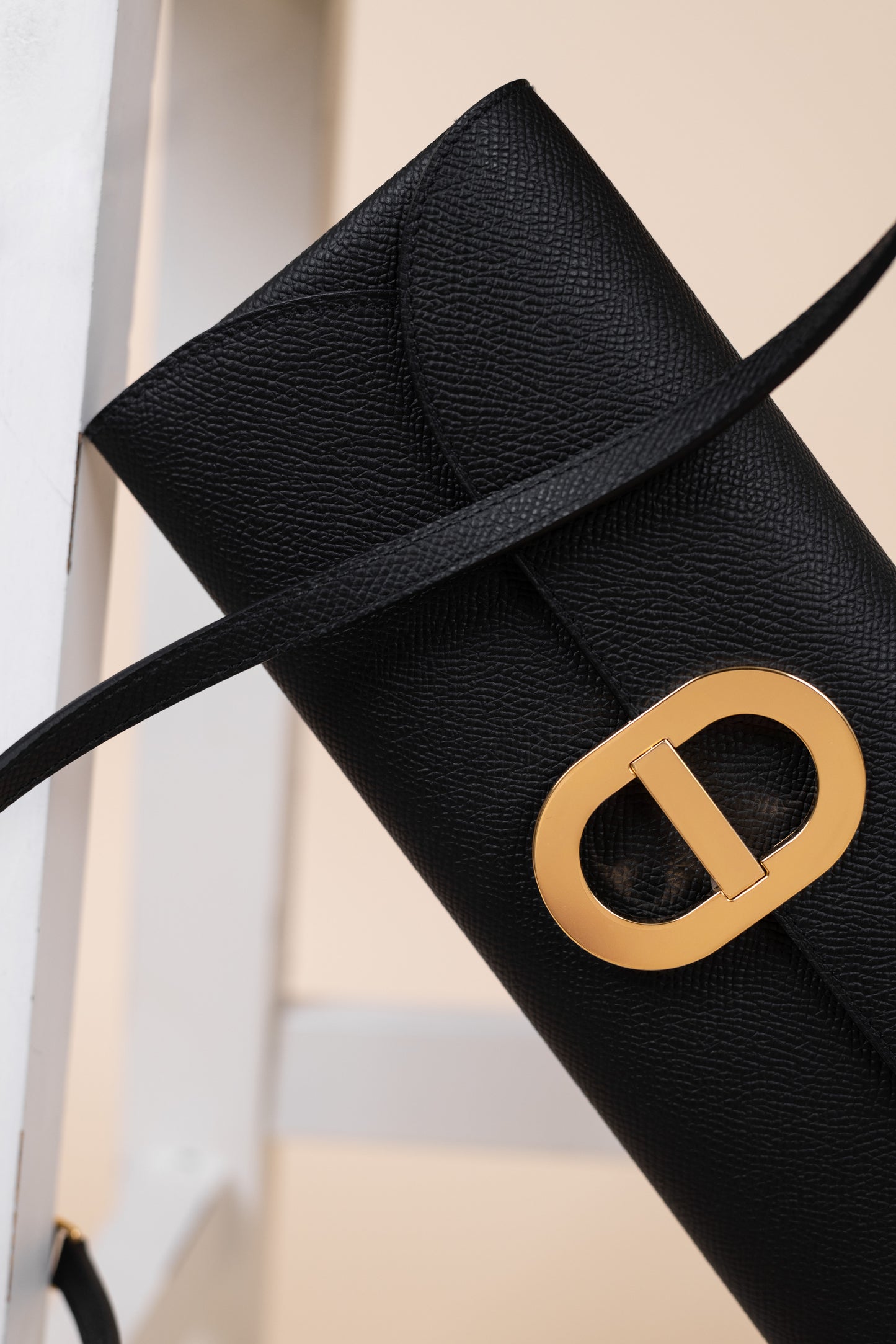 محفظة Hermès Chaine D'ancre To Go السوداء GHW
