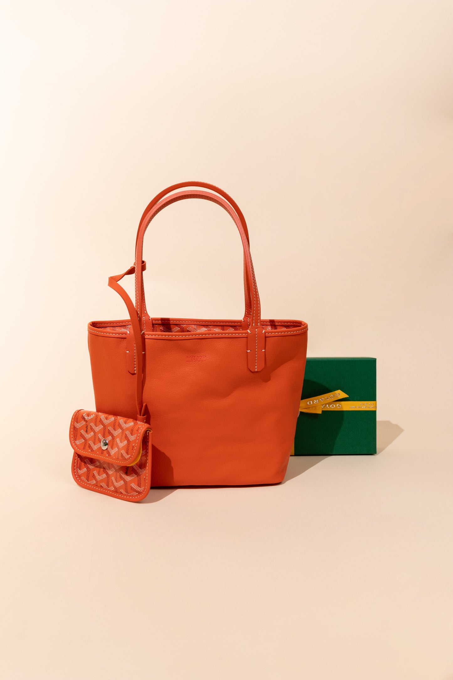 Goyard Orange Anjou Reversible Mini Bag