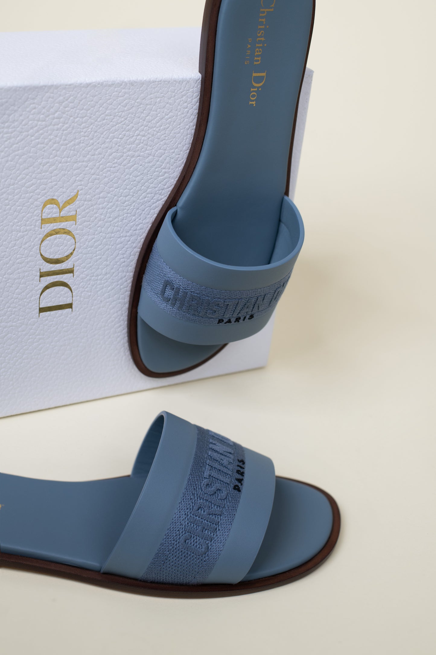 Dior Dway Sandals in Blue Pastel
