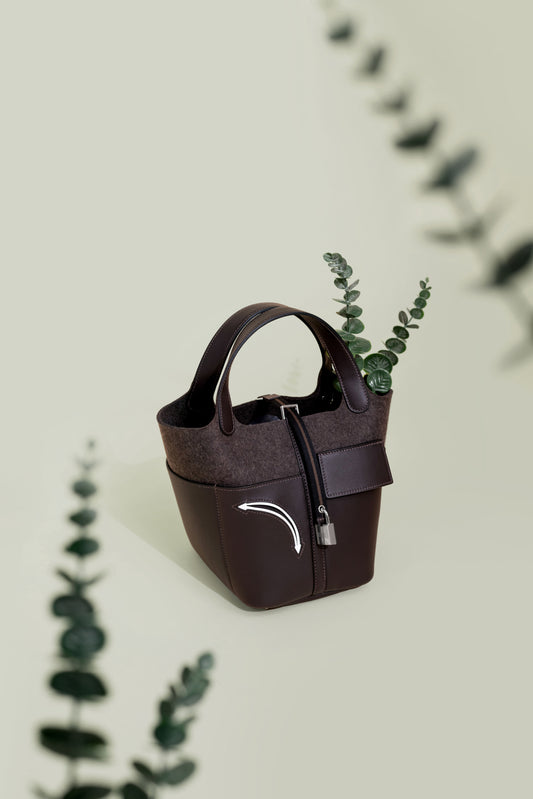 هيرميس بيكوتين لوك 18 Go Team Wool Felt/Ebene PHW