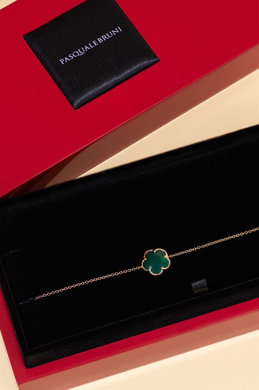 Pasquale Bruni Rose Gold Petit Joli Green Agate Bracelet