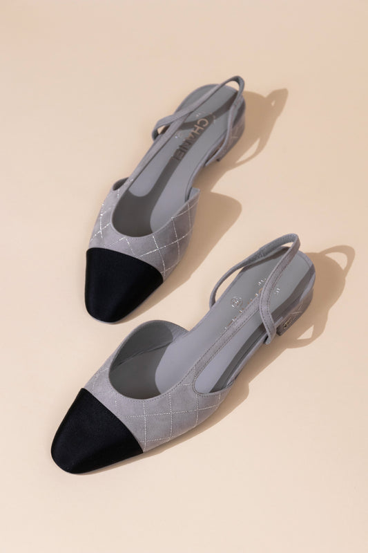 Chanel Slingbacks in Grey