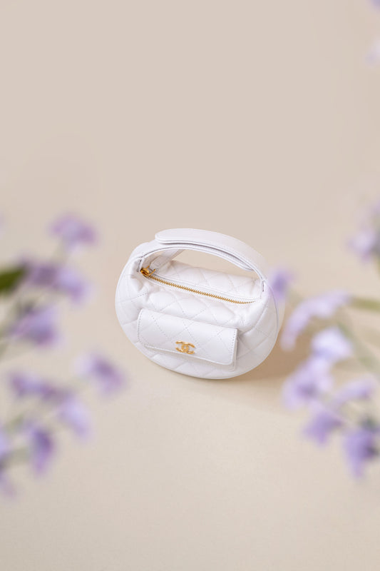 Chanel White Polly Pocket Pouch