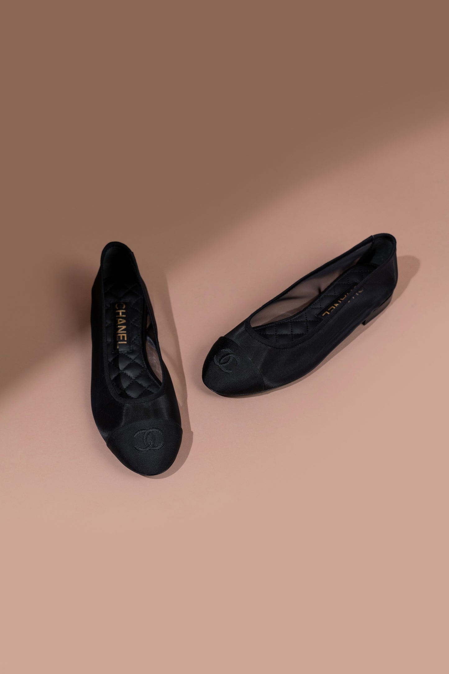 Chanel Ballerina In Black Mesh