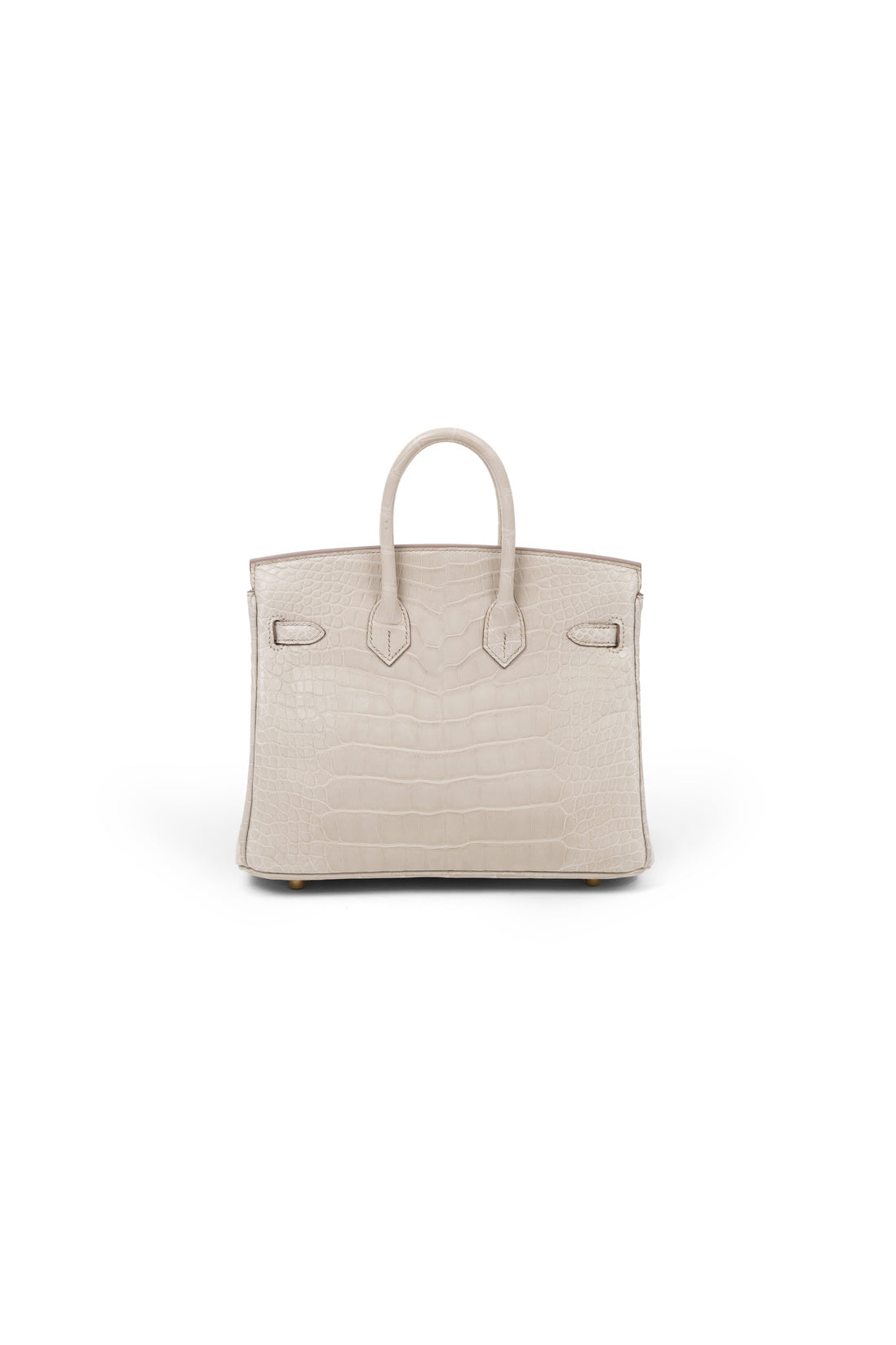 Birkin 25 in Matte Alligator Beton GHW