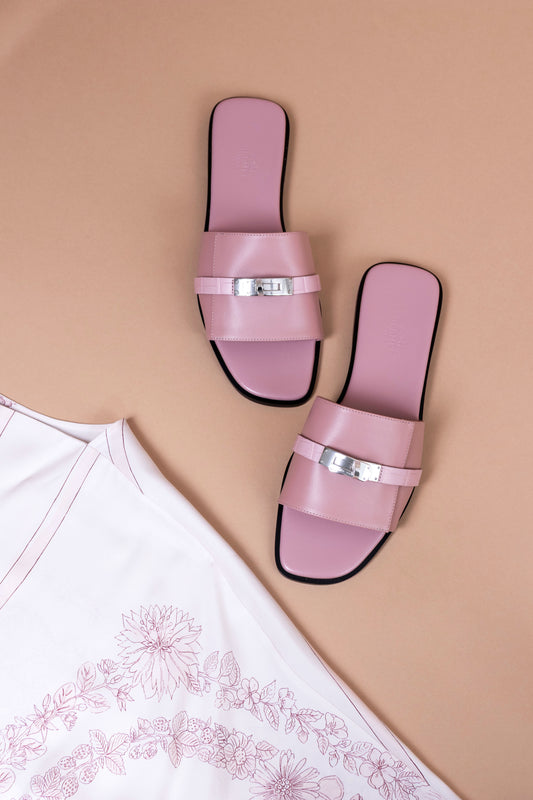 Hermès Giulia Sandals Touch Crocodile Pink
