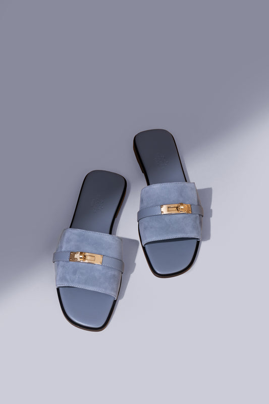 Hermés Giulia Sandals Blue GHW