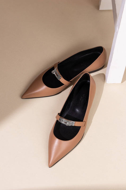 Hermès Kiara 40 Naturel Clair Pumps PHW