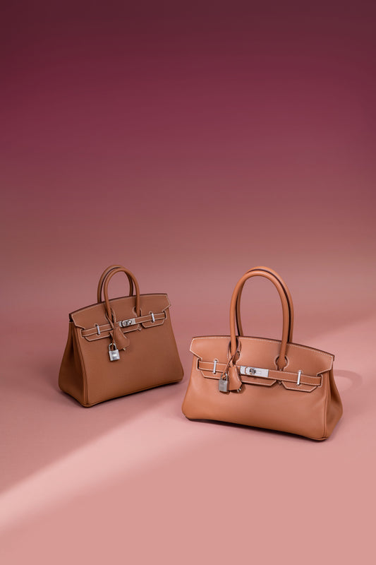 Hermès Birkin 25 Togo Gold & Birkin 29 Shoulder Evercolor Gold PHW