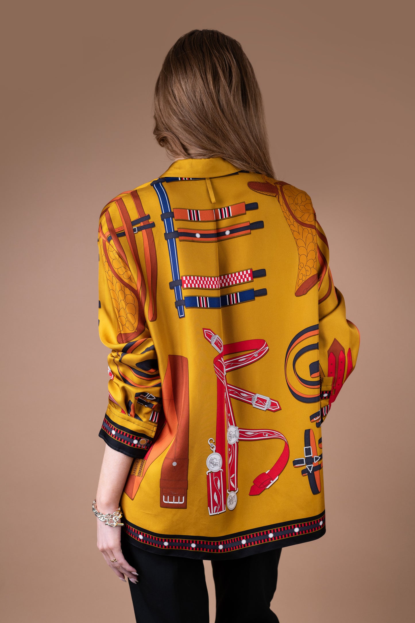 Hermès "Lettres Equestres" Shirt in Jaune Gingembre