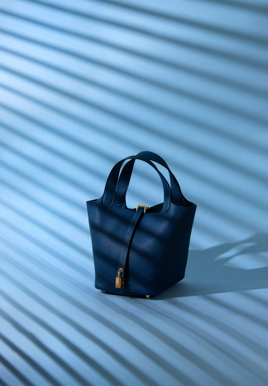 Hermès Picotin 18 in Deep Blue GHW
