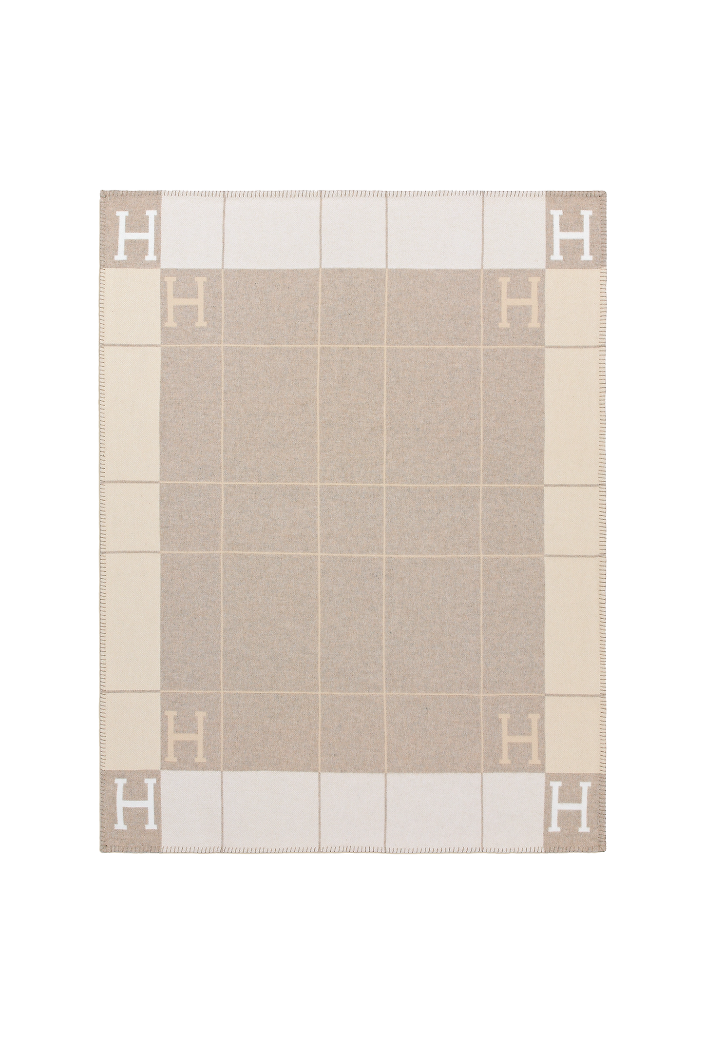 Hermes Beige Throw Blanket