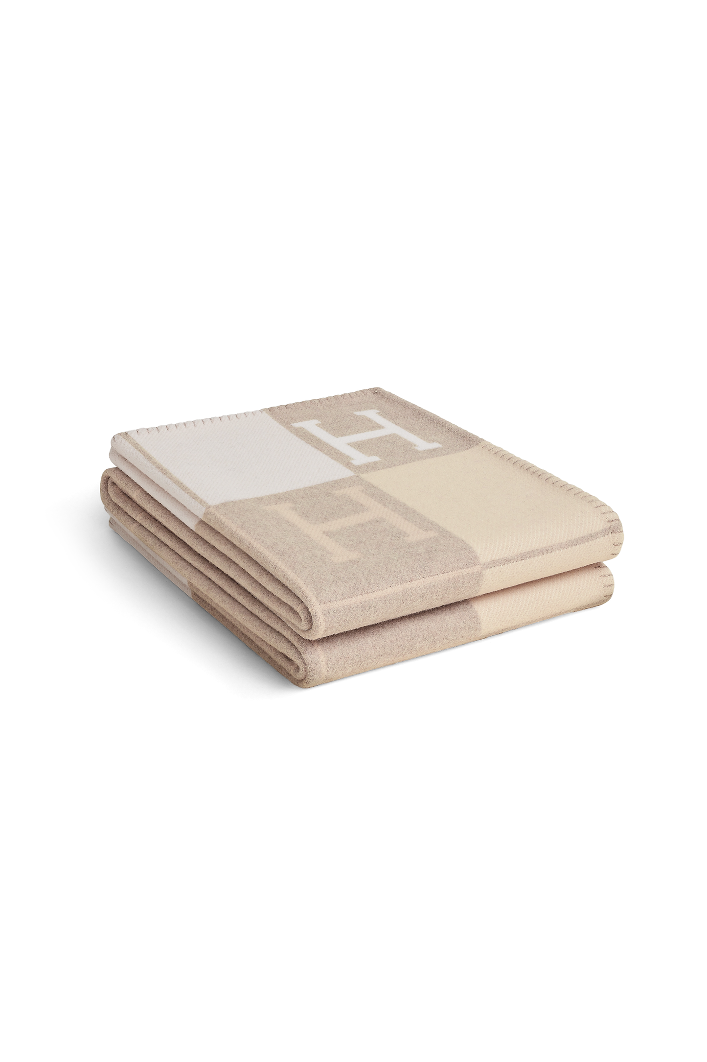 Hermes Beige Throw Blanket