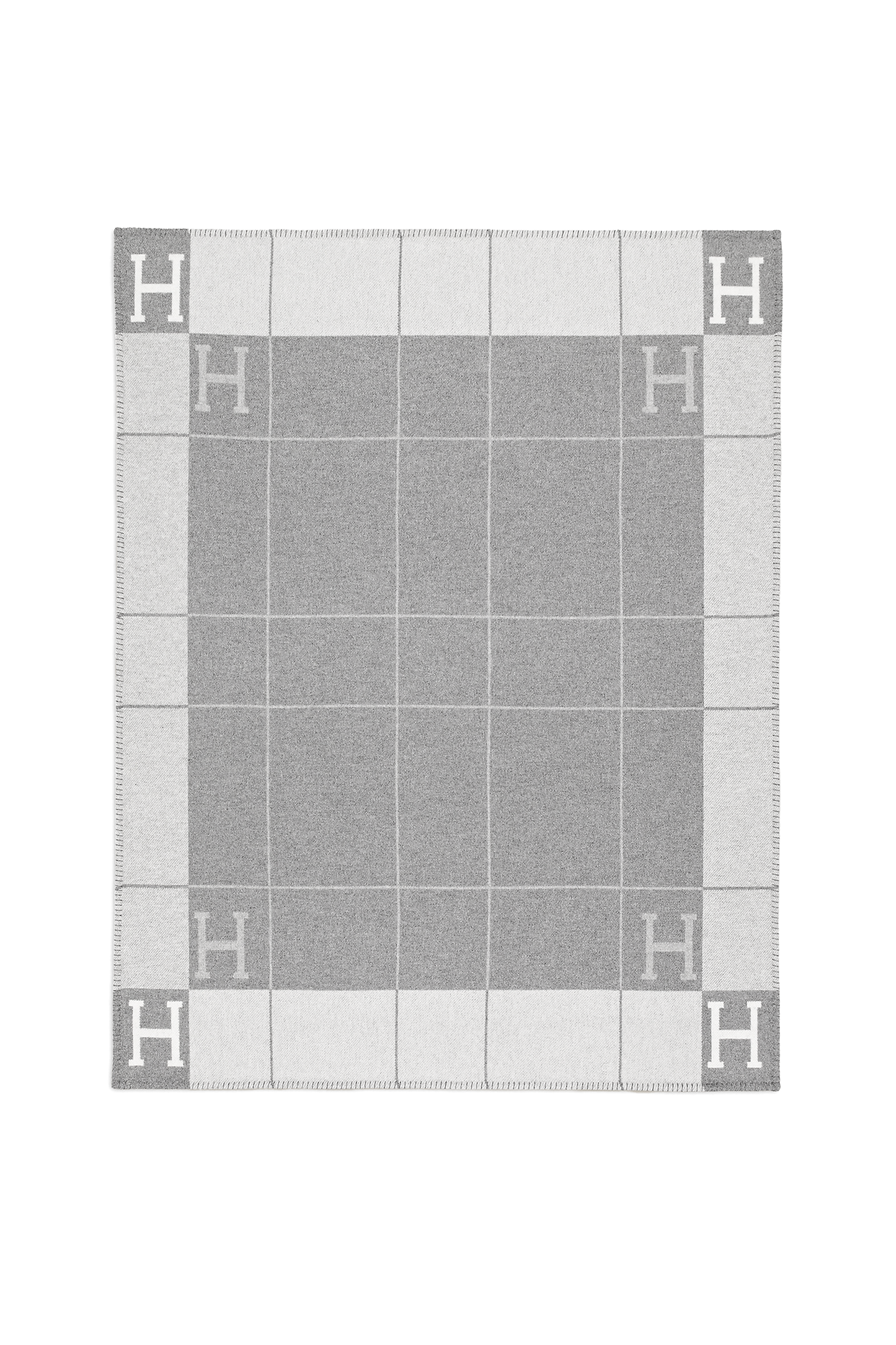 Hermes Gray Throw Blanket