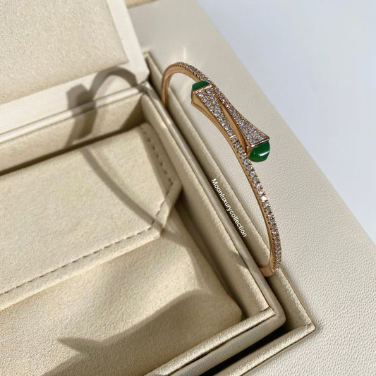 Marli Cleo Bracelet Green Agate