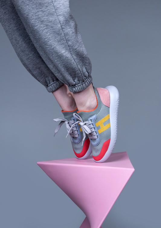 Hermès Knit Crew Sneakers in Multicolors