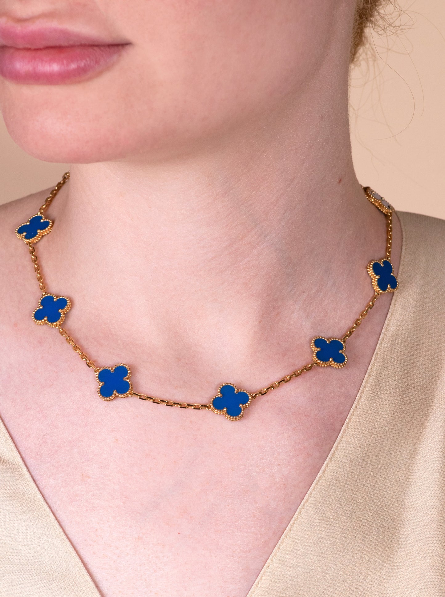 Van Cleef & Arpels Blue Agate Necklace