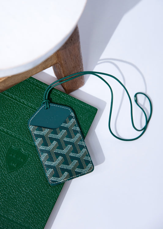 Goyard Green Luggage Tag
