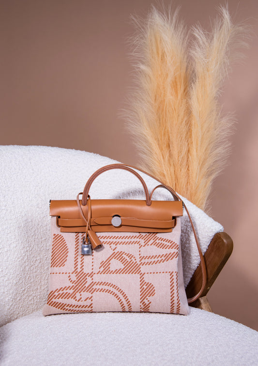 Hermès Herbag 31 in Bride De Gala Neutral
