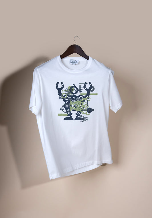 Hermès Mens White T-Shirt