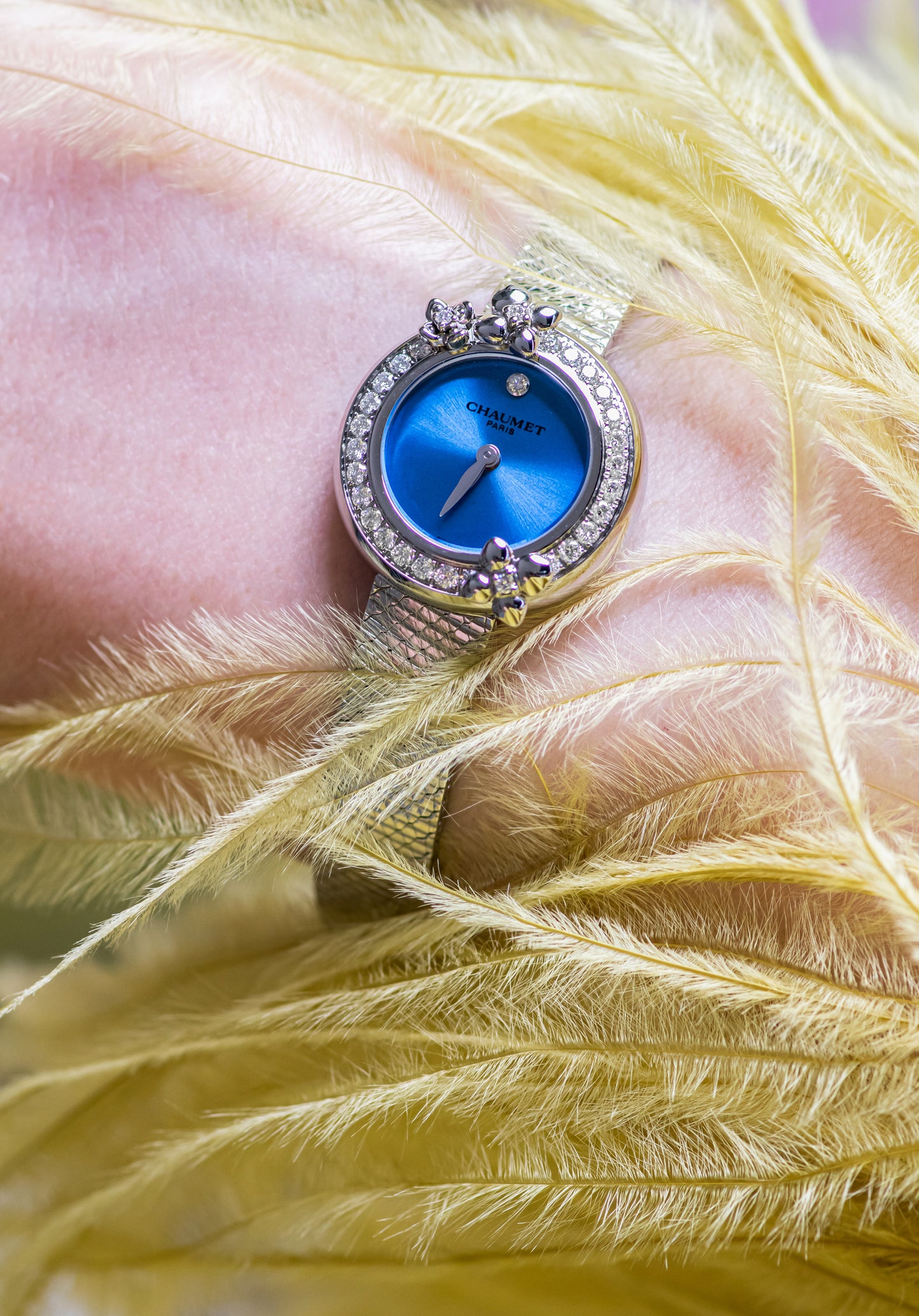 Chaumet Hortensia Eden Watch in Blue Lacquer