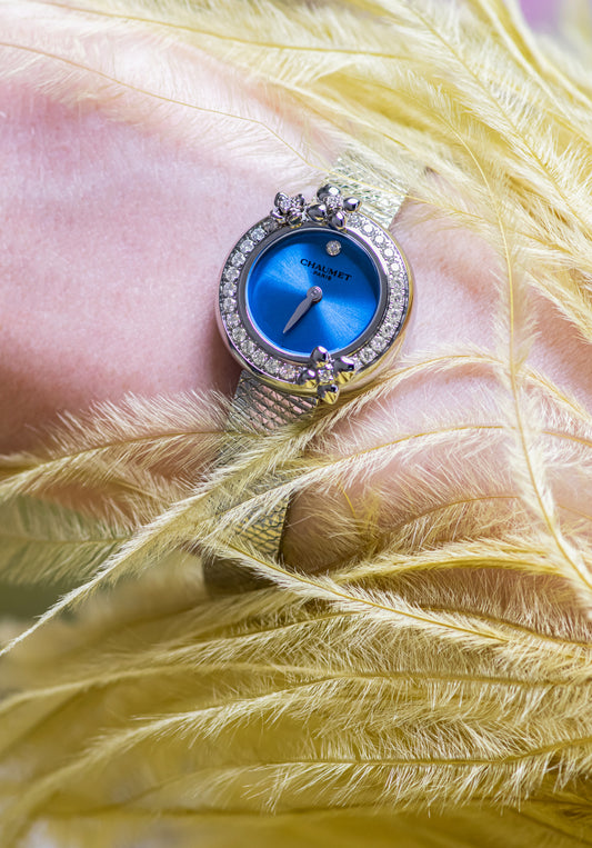 Chaumet Hortensia Eden Watch in Blue Lacquer