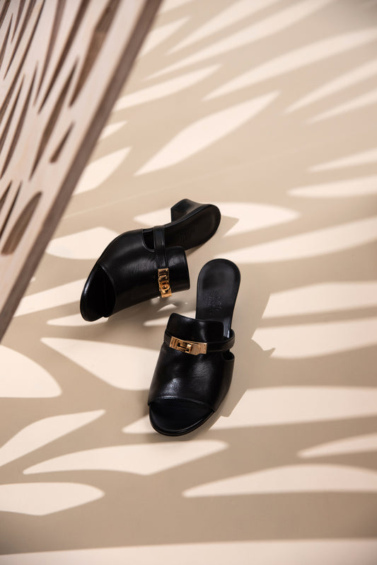 Hermès Candy Sandals in Black