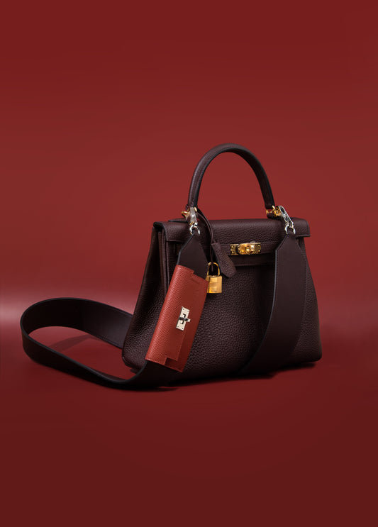 Hermès Kelly 25 Togo Rouge Sellier GHW with Kelly Pocket Strap