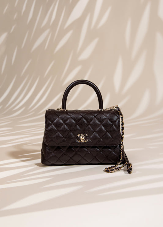 Chanel - Small Coco Handle in Dark Brown
