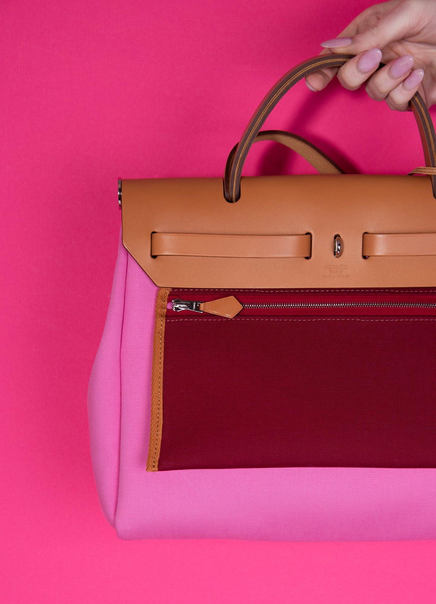 Hermès - Herbag Zip PM Limited Bicolor Pink/Rouge
