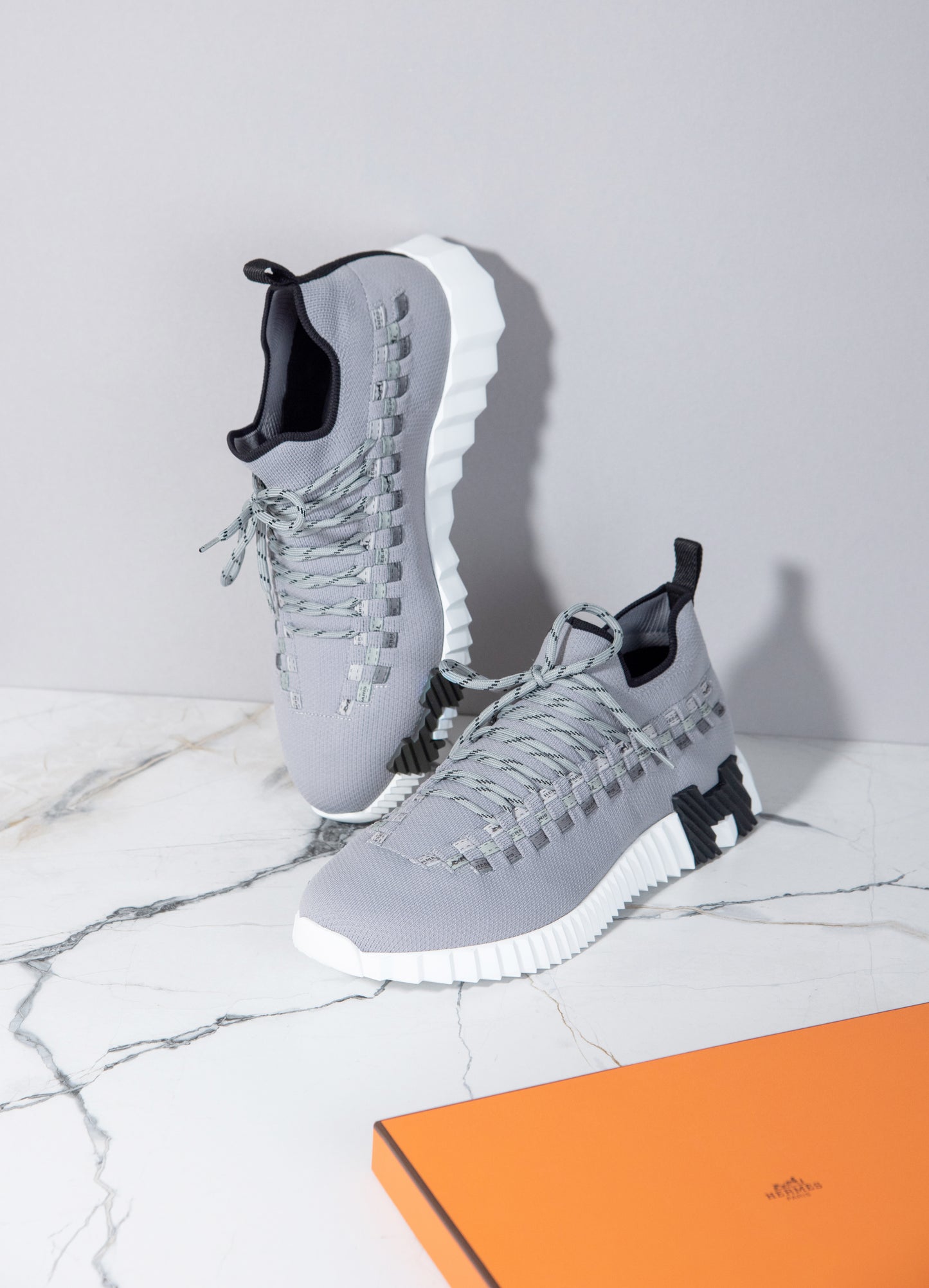 Hermès - Flex Knit Sneakers in Grey