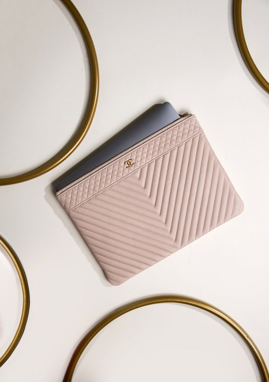 Chanel Light Beige Pouch
