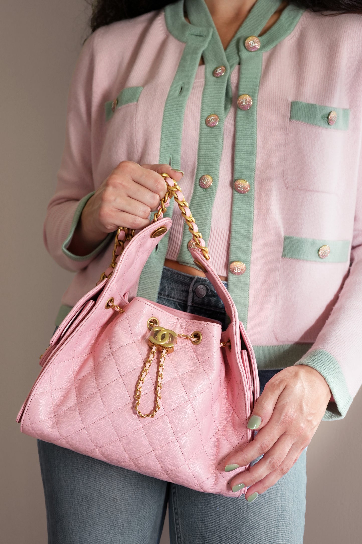Chanel 25 Hobo Small Pink Bag