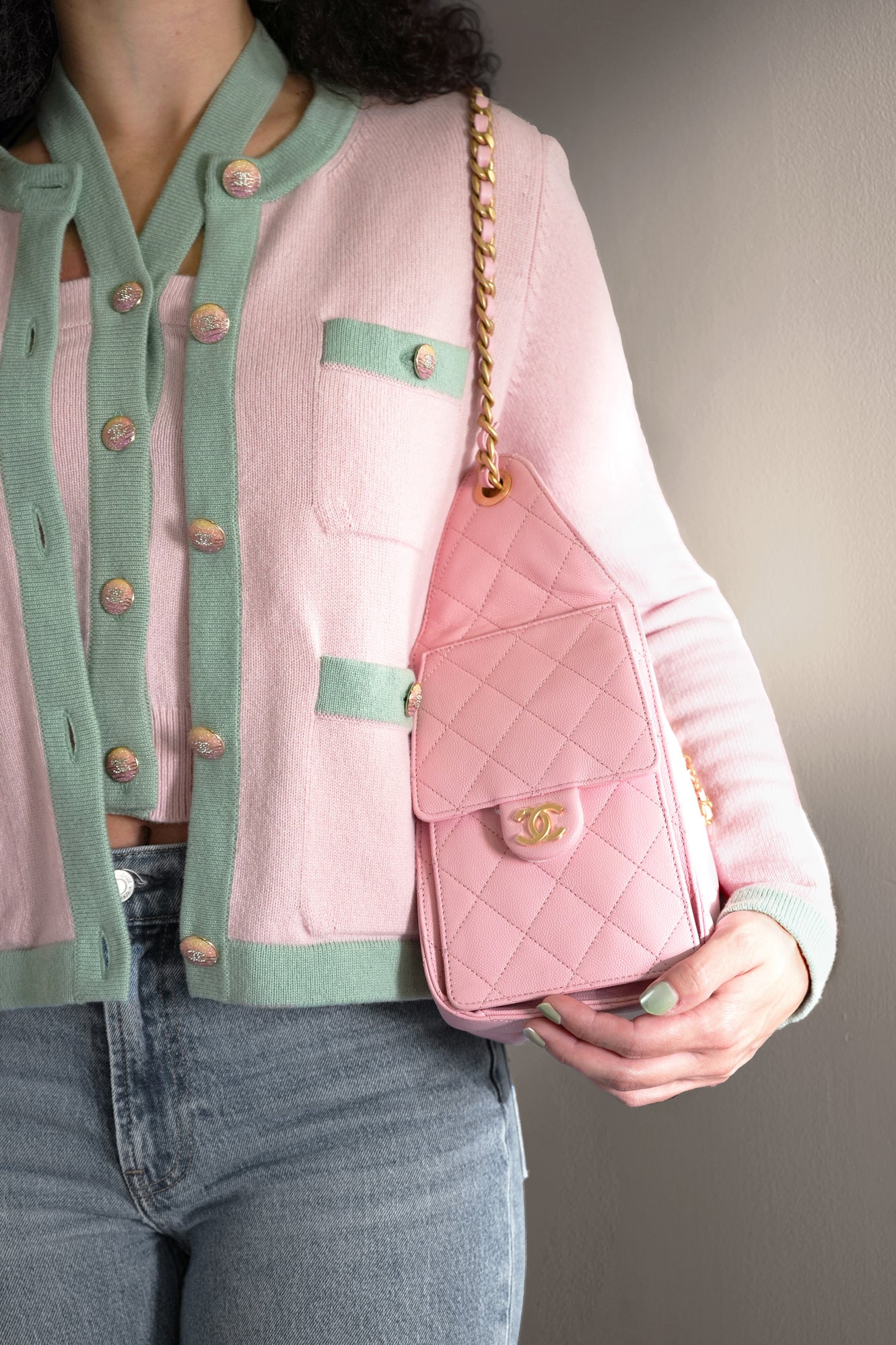 Chanel 25 Hobo Small Pink Bag