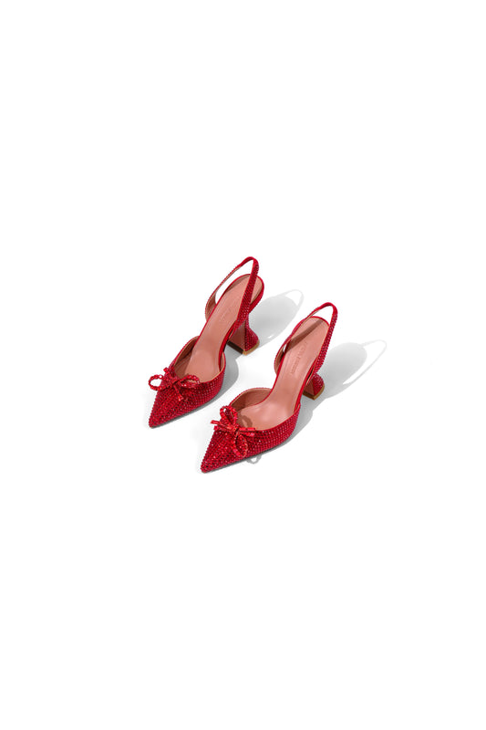 Amina Muaddi Rosie Embellished Slingback Pumps