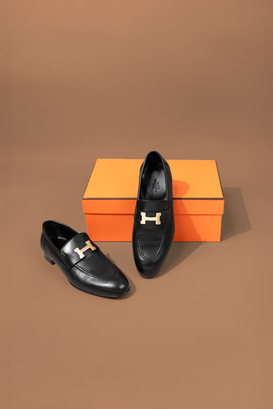 Hermès Black Paris Loafers