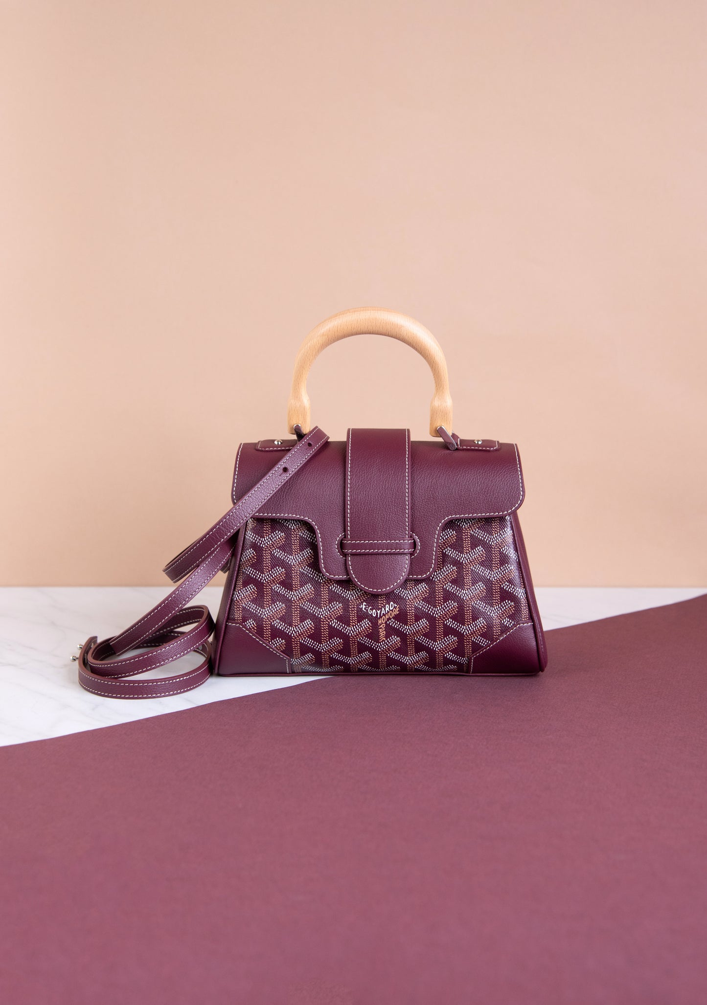 Goyard Mini Saigon Souple in Burgundy