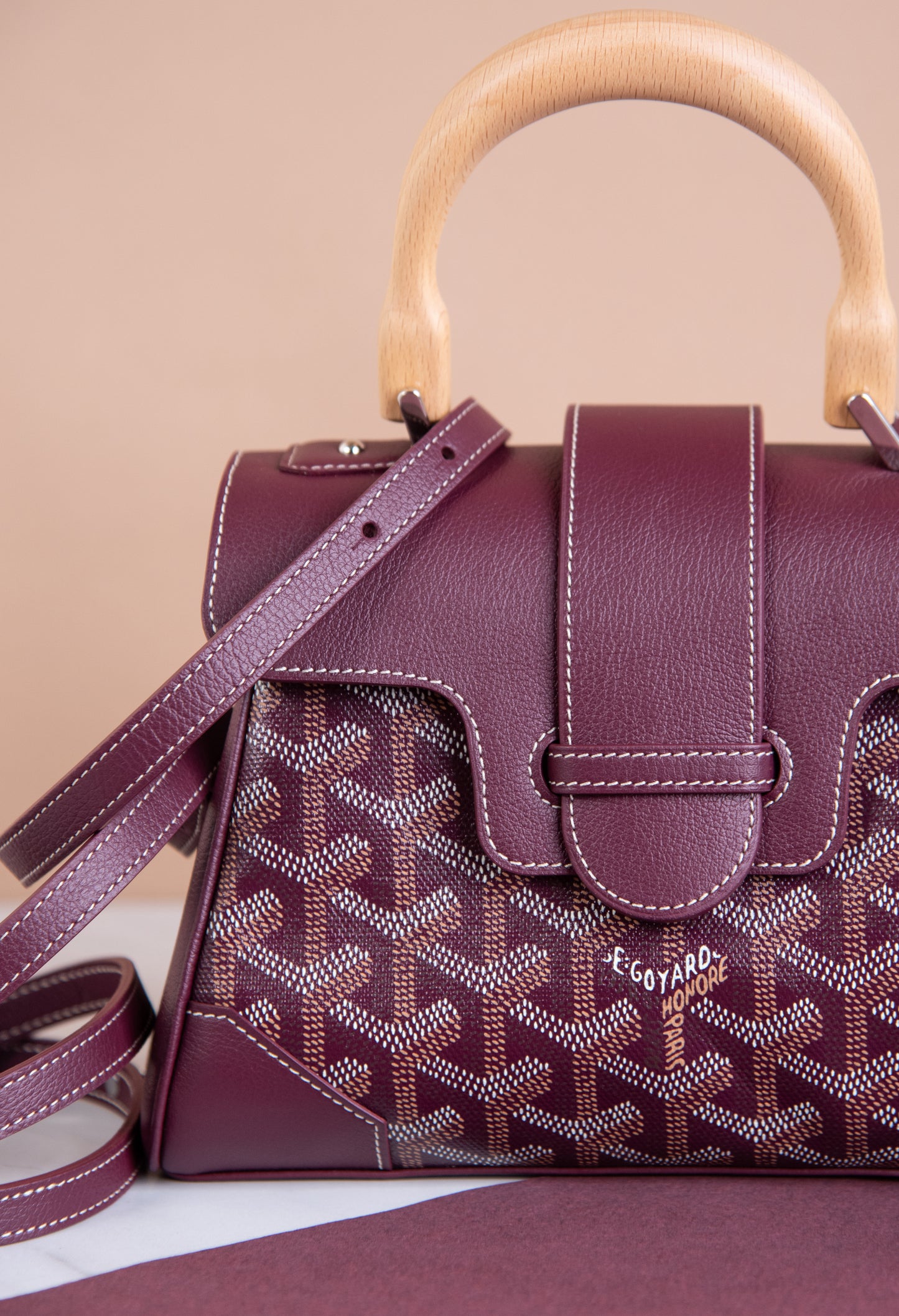 Goyard Mini Saigon Souple in Burgundy